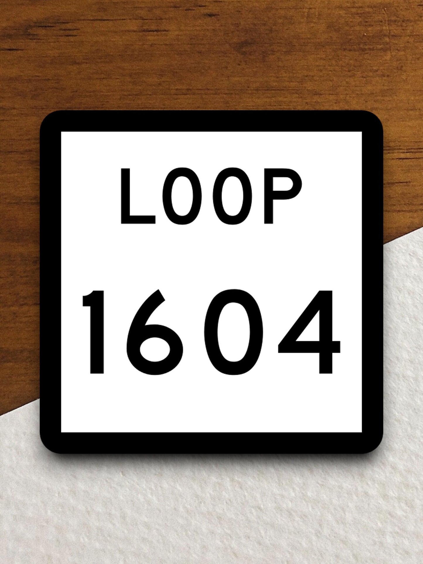 Texas loop 1604 road sign sticker, road trip sticker, highway sign, room decor, travel sticker