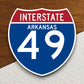 Interstate route  49 Arkansas sticker, United states sticker, Interstate Highway Sign Expressway Stickers, Highway Sign Road Trip Sticker