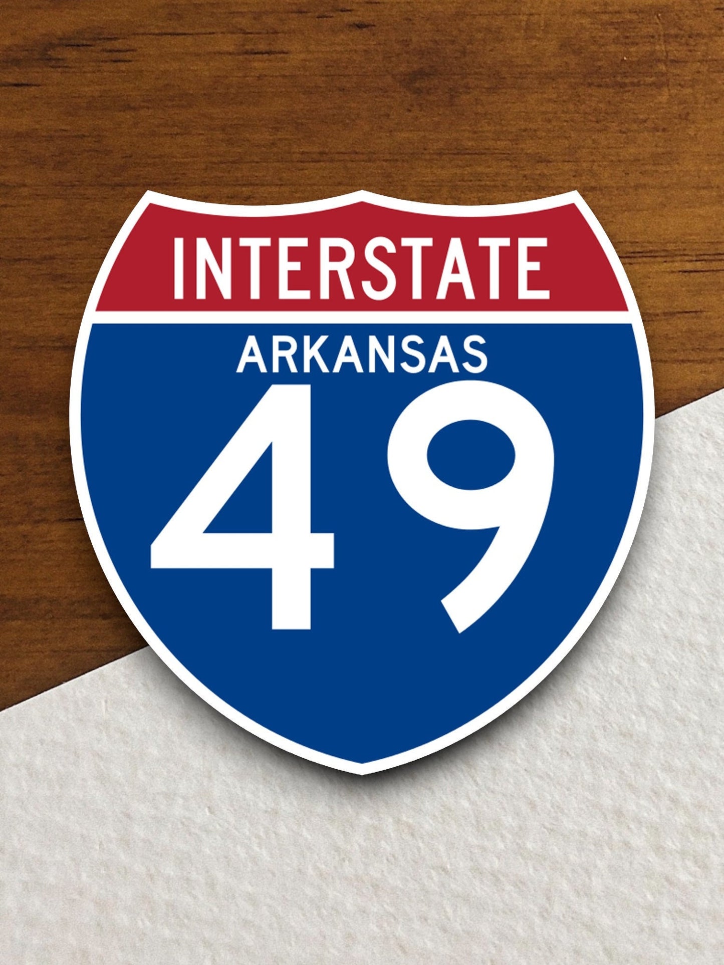 Interstate route  49 Arkansas sticker, United states sticker, Interstate Highway Sign Expressway Stickers, Highway Sign Road Trip Sticker