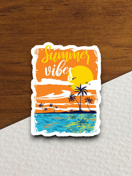 Summer Vibes Travel Sticker, vacation sticker, travel sticker, room decor, water bottle sticker, laptop sticker