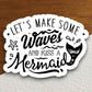 Mermaid Kiss Sticker, vacation sticker, travel sticker, room decor, water bottle sticker, laptop sticker