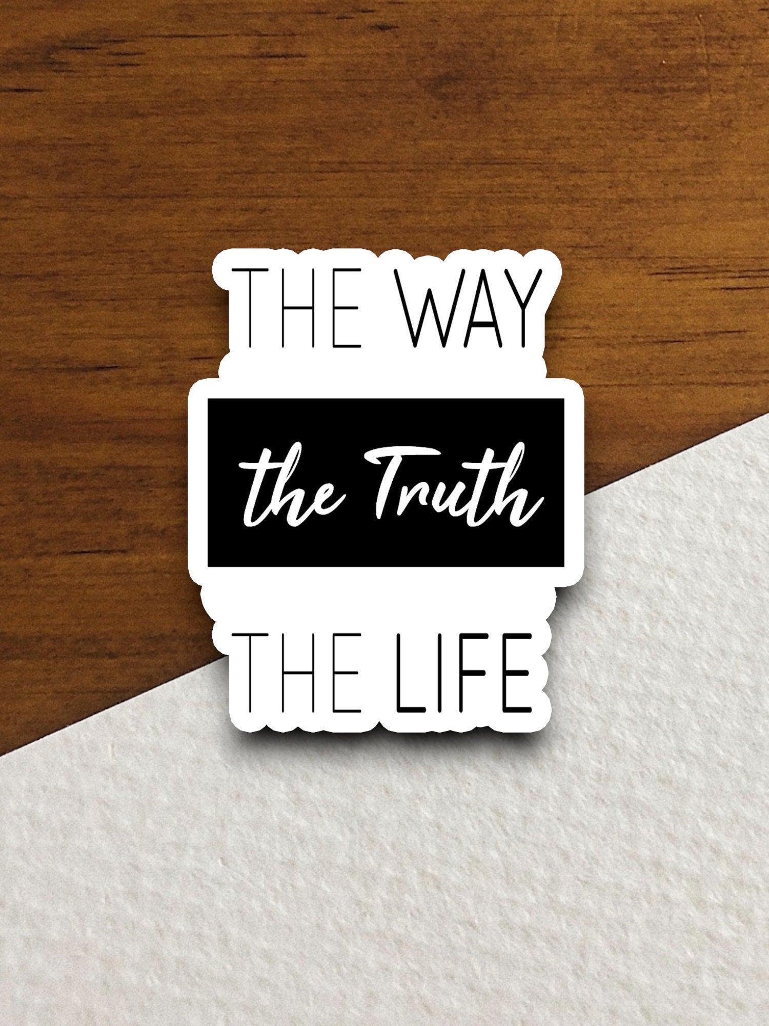 The way the truth the life sticker, Religious Sticker, Faith Sticker, Worship Sticker, Christian Sticker, Scripture Sticker, Room Décor