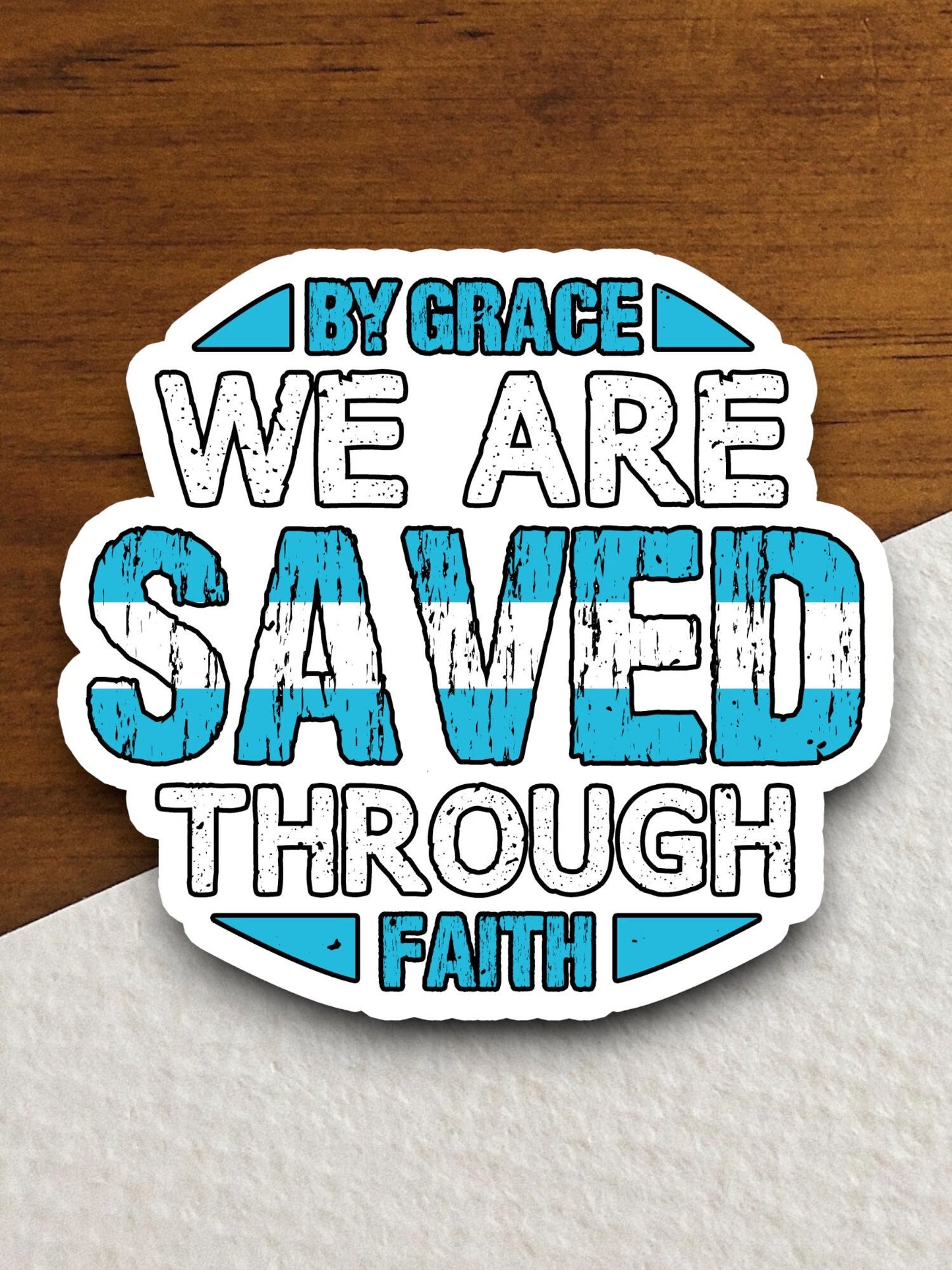 By grace we are saved through faith sticker, Religious Sticker, Faith Sticker, Worship Sticker, Christian Sticker, grace sticker, Room Décor