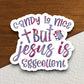 Candy is nice but Jesus is eggcellent sticker, Jesus sticker, Easter sticker, holiday sticker, Religious Sticker, Faith Sticker, Room Décor