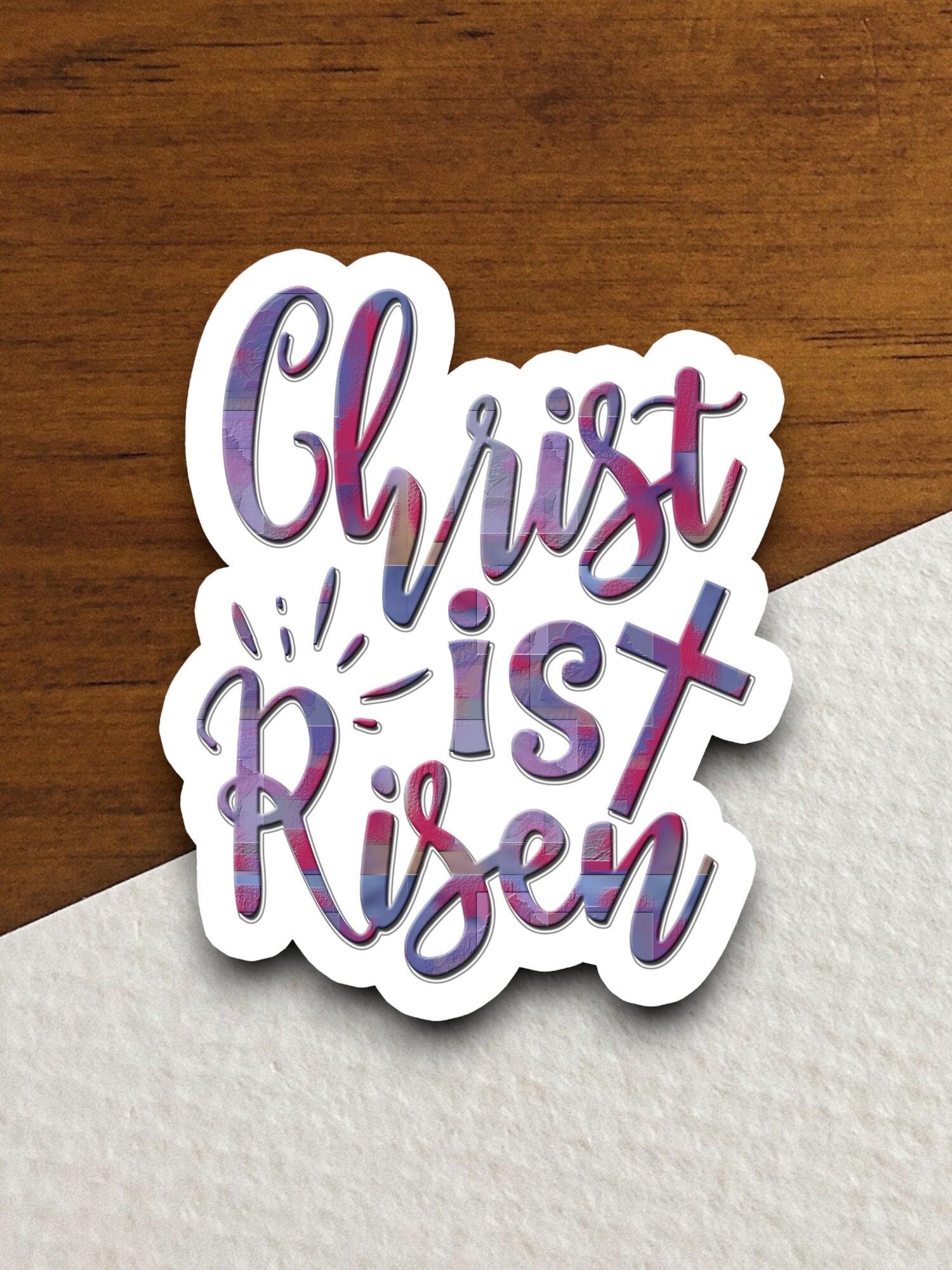 Christ is risen sticker, Jesus Christ sticker, Easter sticker, holiday sticker, Religious Sticker, Faith Sticker, Worship Sticker