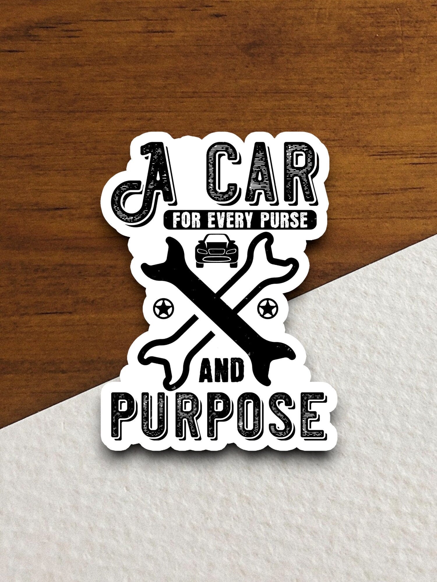 A car for every purse and purpose sticker, vacation sticker, travel sticker, room decor, water bottle sticker, laptop sticker