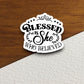 Blessed is she who believed sticker, blessed sticker, Religious Sticker, Faith Sticker, Worship Sticker, Christian Sticker, Room Décor