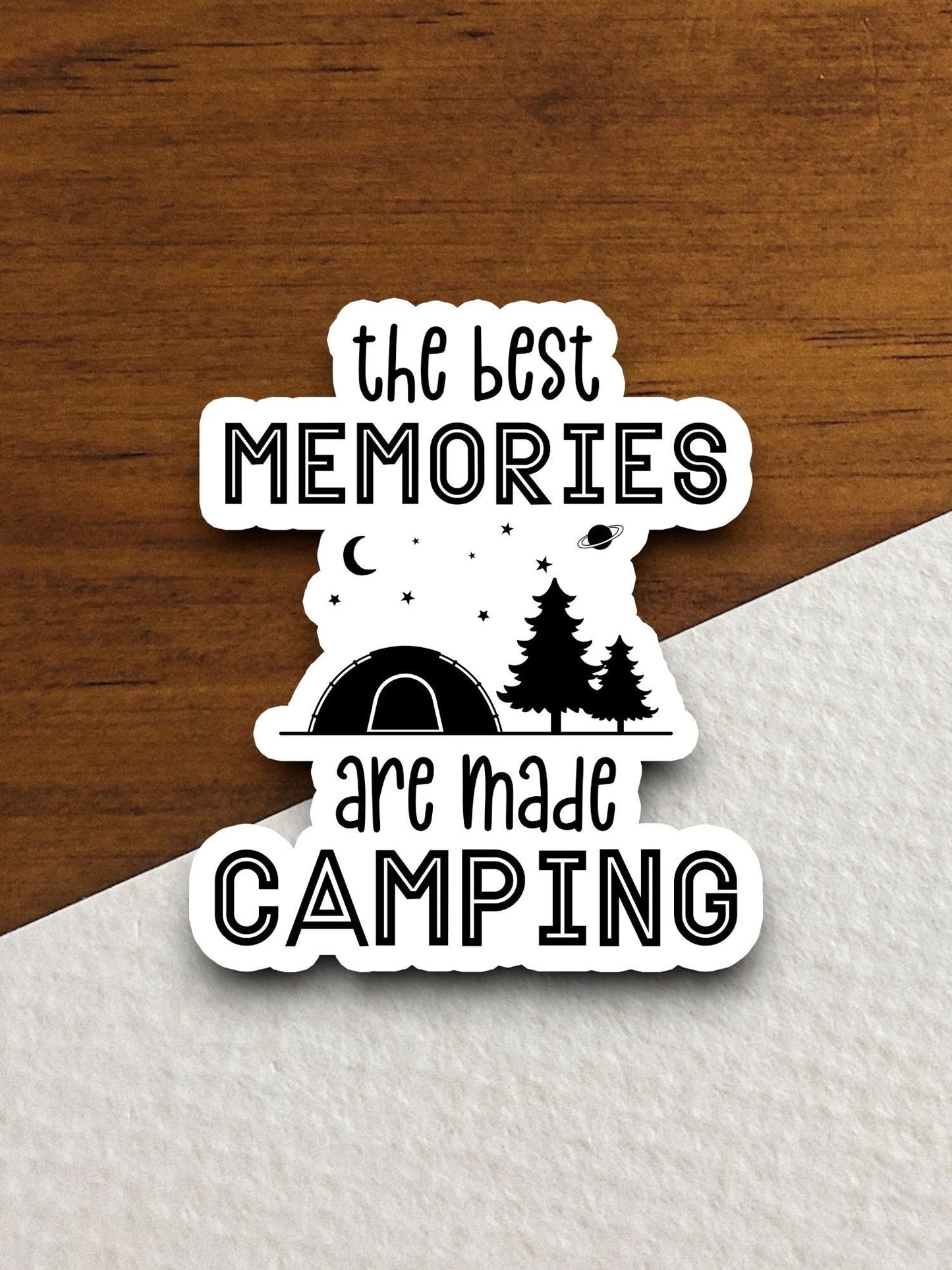 Memories Camping Sticker, vacation sticker, travel sticker, room decor, water bottle sticker, laptop sticker