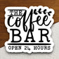 The coffee bar sticker, Funny Stickers, Coffee Sticker, Caffeine, Coffee Lover, Cafe, Decaf, Barista Sticker