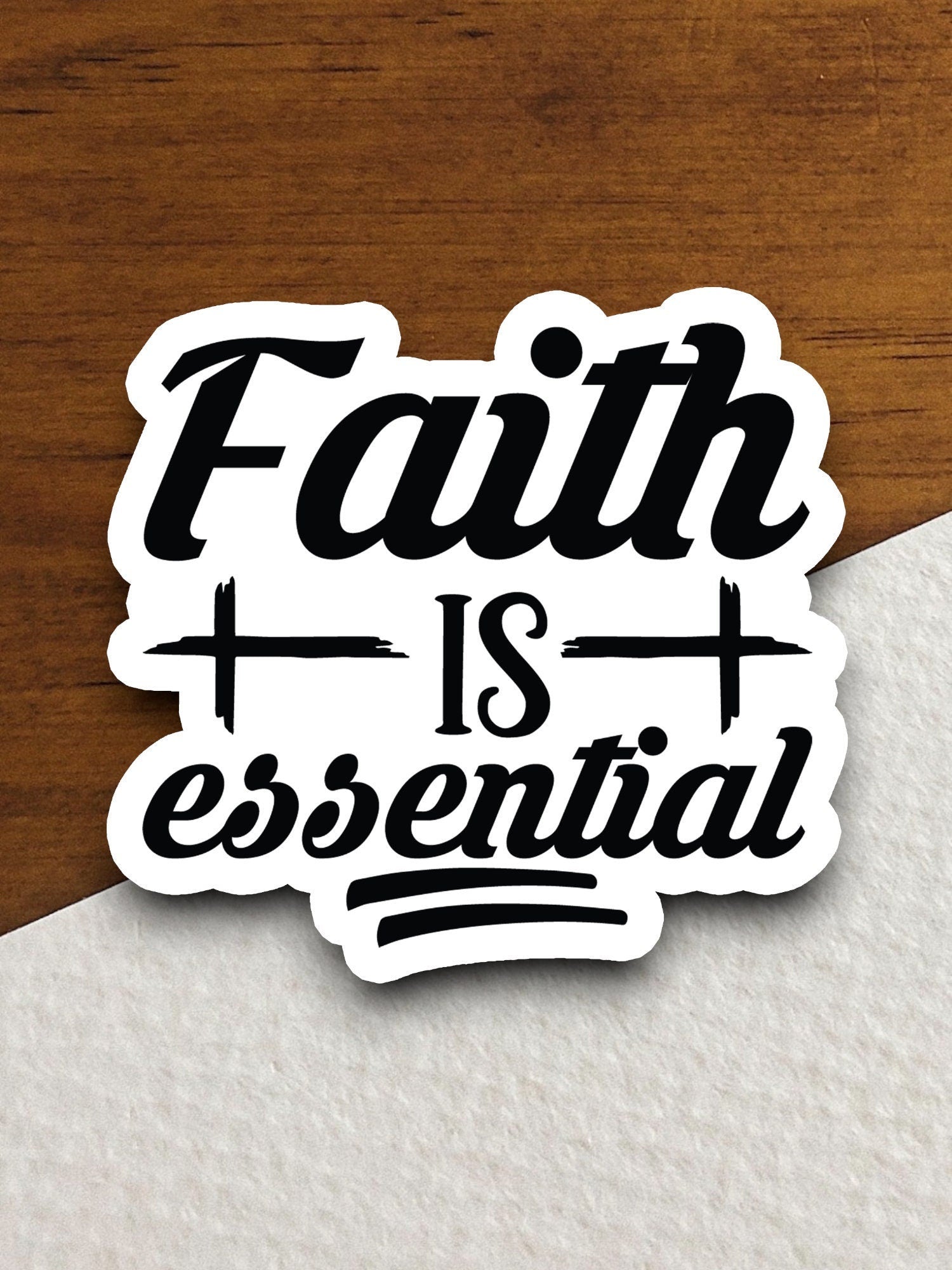 Faith is essential sticker, Religious Sticker, Faith Sticker, Worship Sticker, Christian Sticker, Scripture Sticker, Room Décor