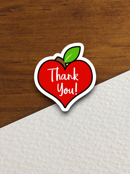 Thank You Sticker, Teacher Sticker, Education Sticker, School Sticker, Cute Sticker, Room Decor, Apple Sticker, Back to School