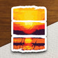 Sunset Scene Sticker, vacation sticker, travel sticker, room decor, water bottle sticker, laptop sticker