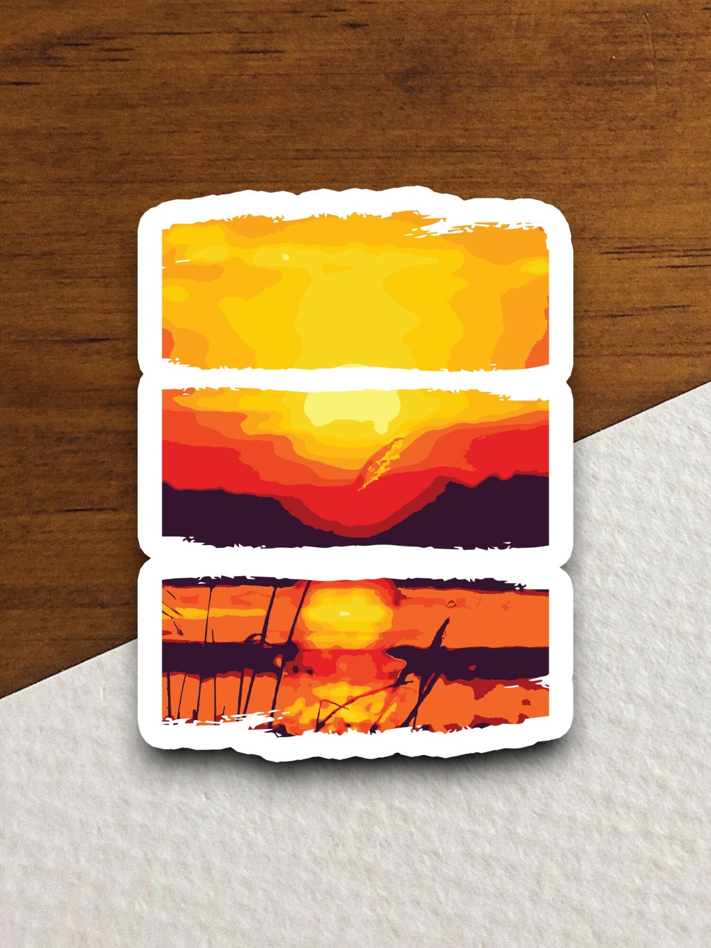 Sunset Scene Sticker, vacation sticker, travel sticker, room decor, water bottle sticker, laptop sticker