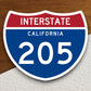 Interstate route  205 california sticker, California sticker, Interstate Highway Sign Expressway Stickers, Highway Sign Road Trip Sticker