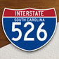 Interstate route  526 south Carolina sticker, Interstate Highway Sign Expressway Stickers, Highway Sign Road Trip Sticker, Room Décor