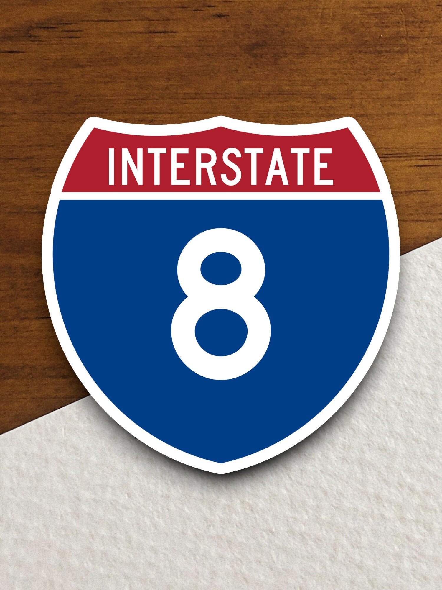 Interstate route  8 sticker, Interstate Highway Sign Expressway Stickers, Highway Sign Road Trip Sticker, Room Décor