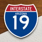 Interstate route  19 arizona sticker, Interstate Highway Sign Expressway Stickers, Highway Sign Road Trip Sticker, Room Décor