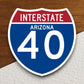 Interstate route  40 arizona sticker, Interstate Highway Sign Expressway Stickers, Highway Sign Road Trip Sticker, Room Décor