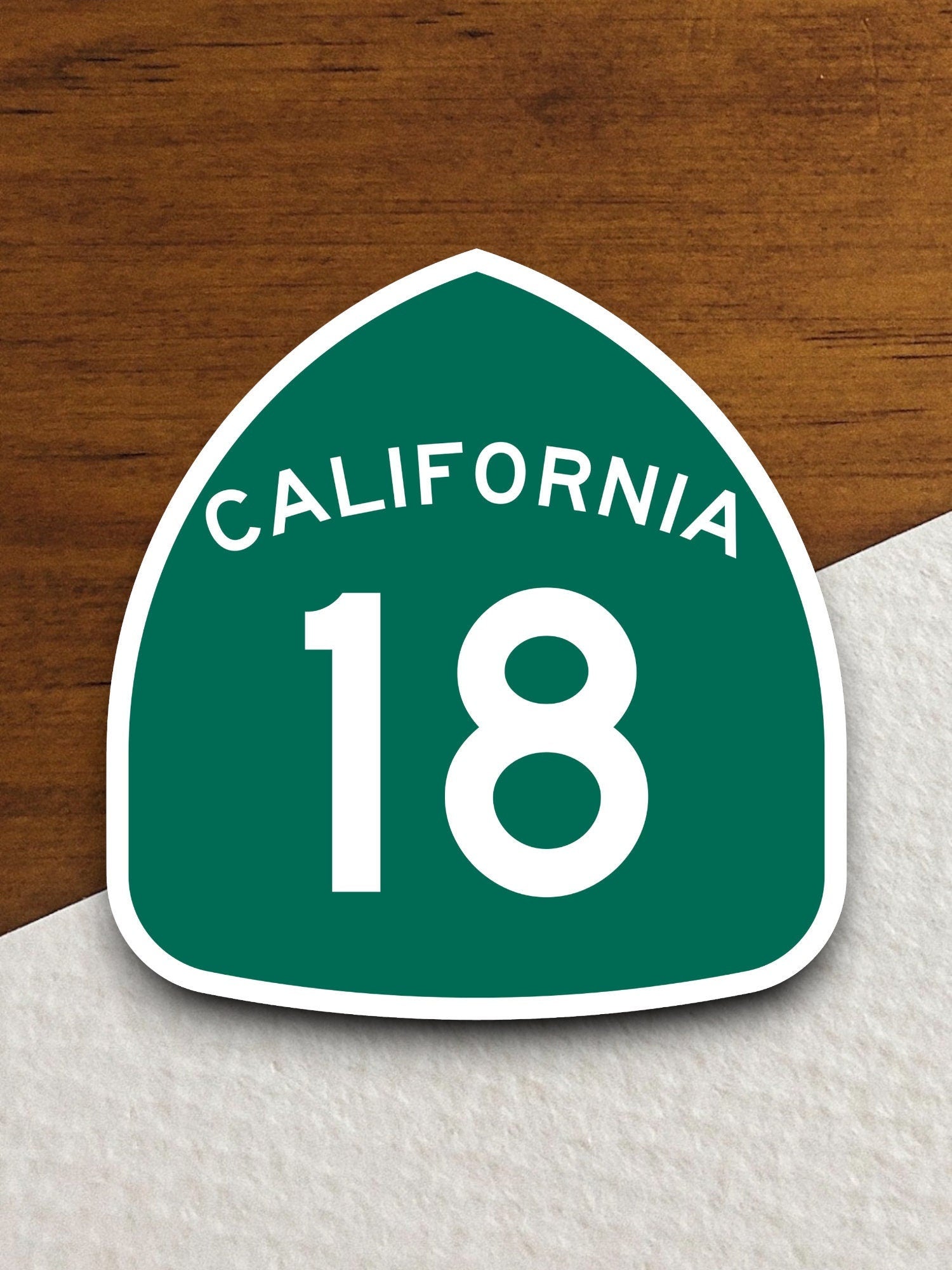 California state route 18 road sign sticker, road trip sticker, highway sign, room decor, travel sticker