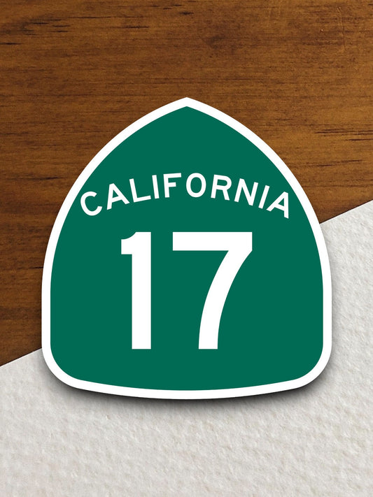 California state route 17 road sign sticker, road trip sticker, highway sign, room decor, travel sticker