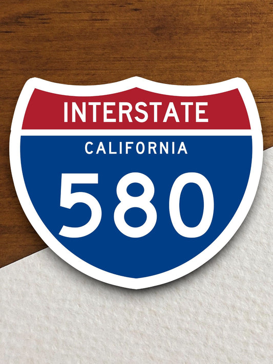 Interstate route  580 california sticker, California sticker, Interstate Highway Sign Expressway Stickers, Highway Sign Road Trip Sticker