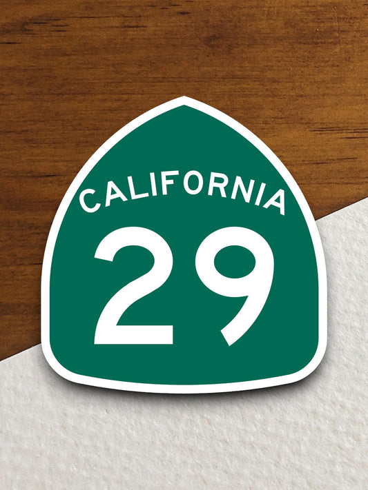 California state route 29 road sign sticker, road trip sticker, highway sign, room decor, travel sticker