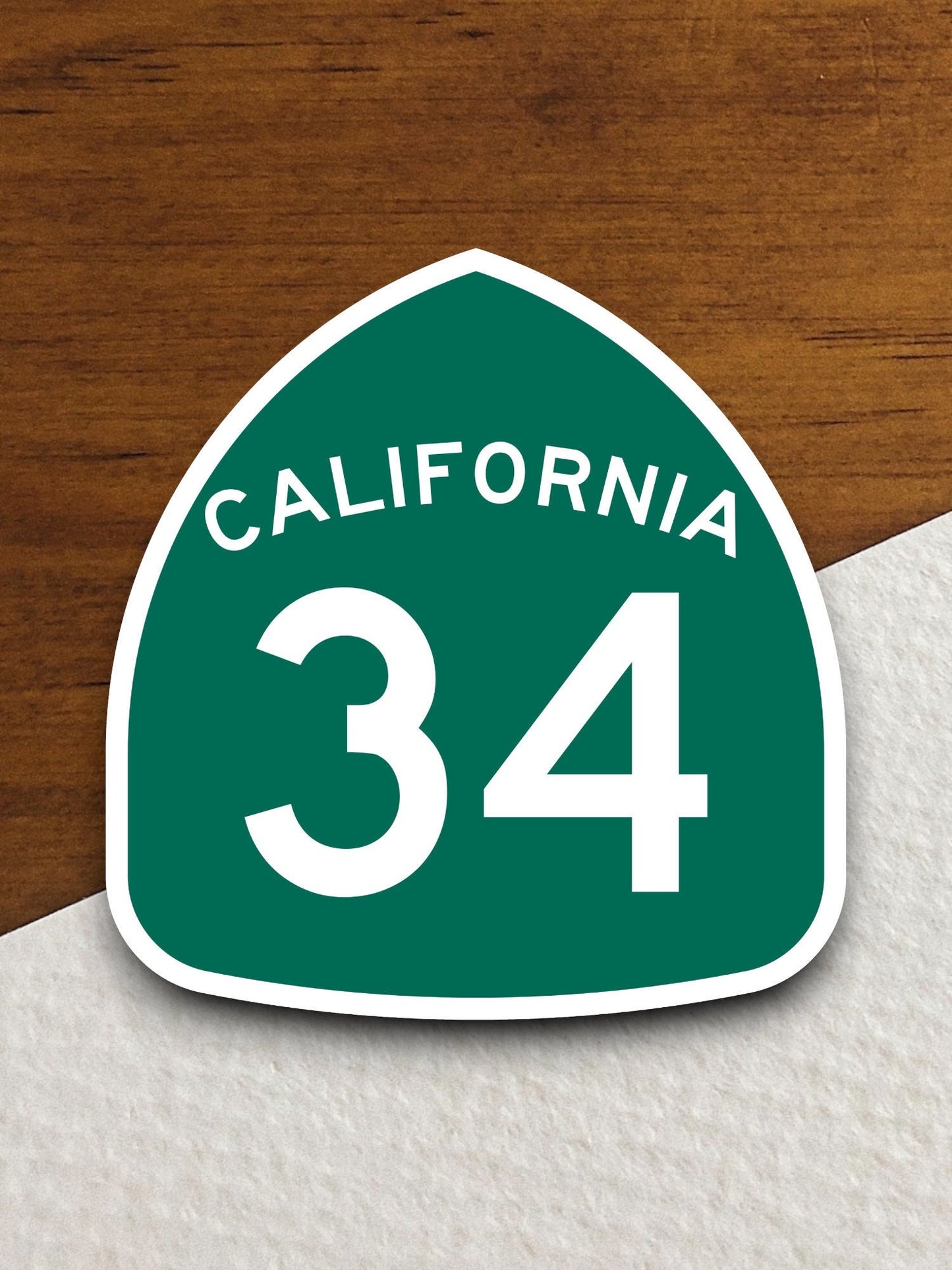 California state route 34 road sign sticker, road trip sticker, highway sign, room decor, travel sticker