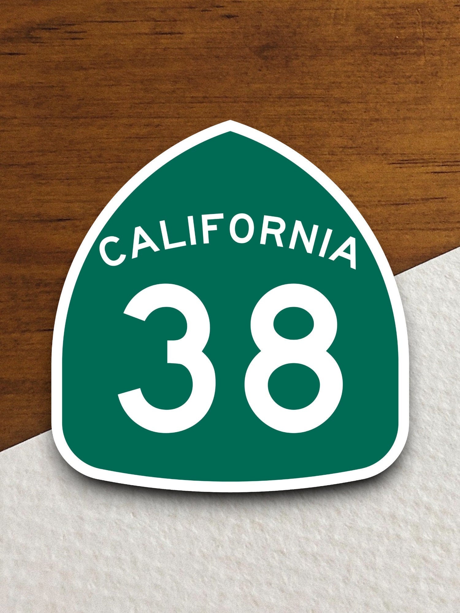 California state route 38 road sign sticker, road trip sticker, highway sign, room decor, travel sticker