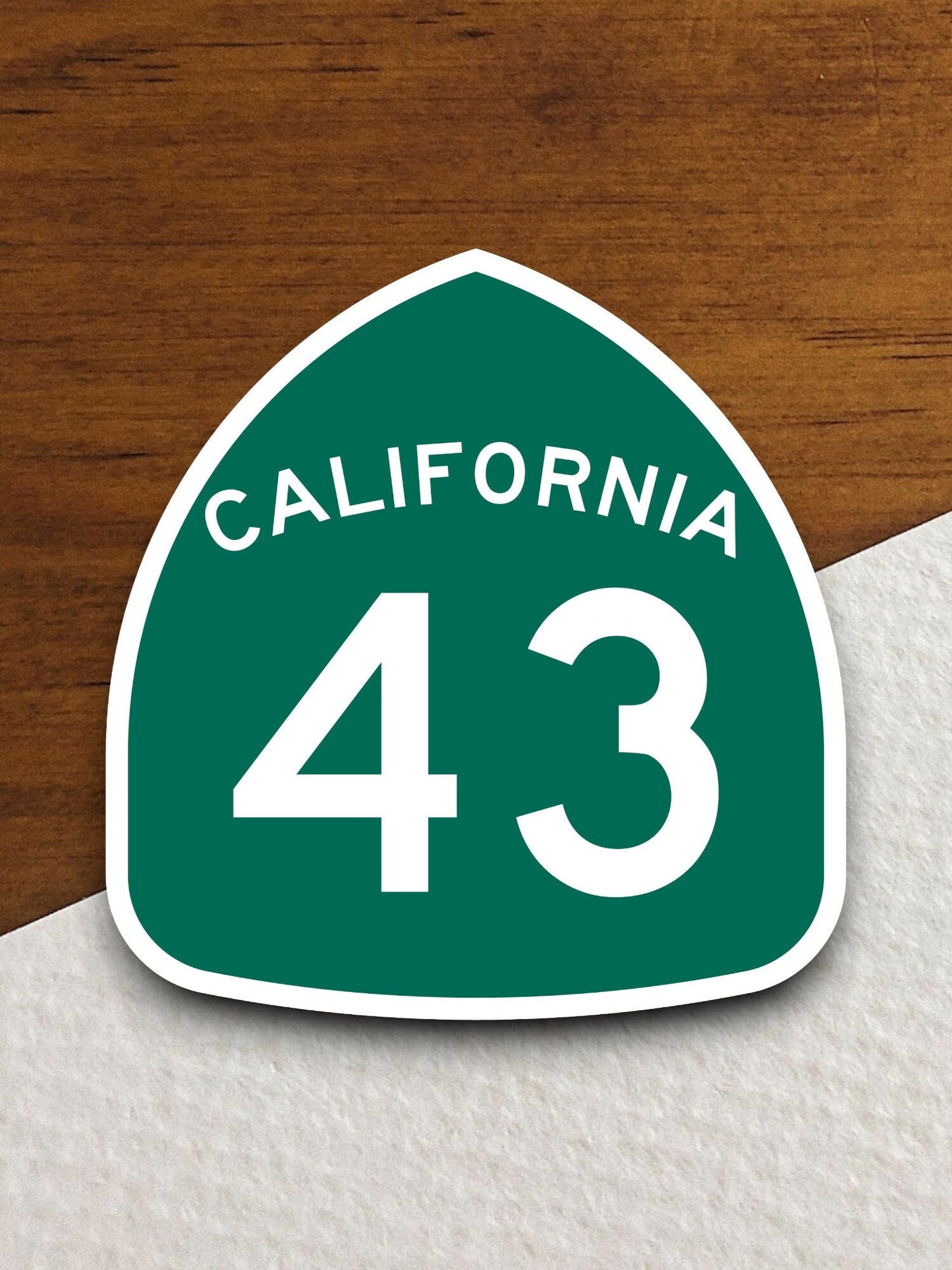 California state route 43 road sign sticker, road trip sticker, highway sign, room decor, travel sticker