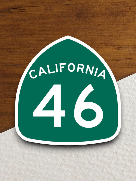 California state route 46 road sign sticker, road trip sticker, highway sign, room decor, travel sticker