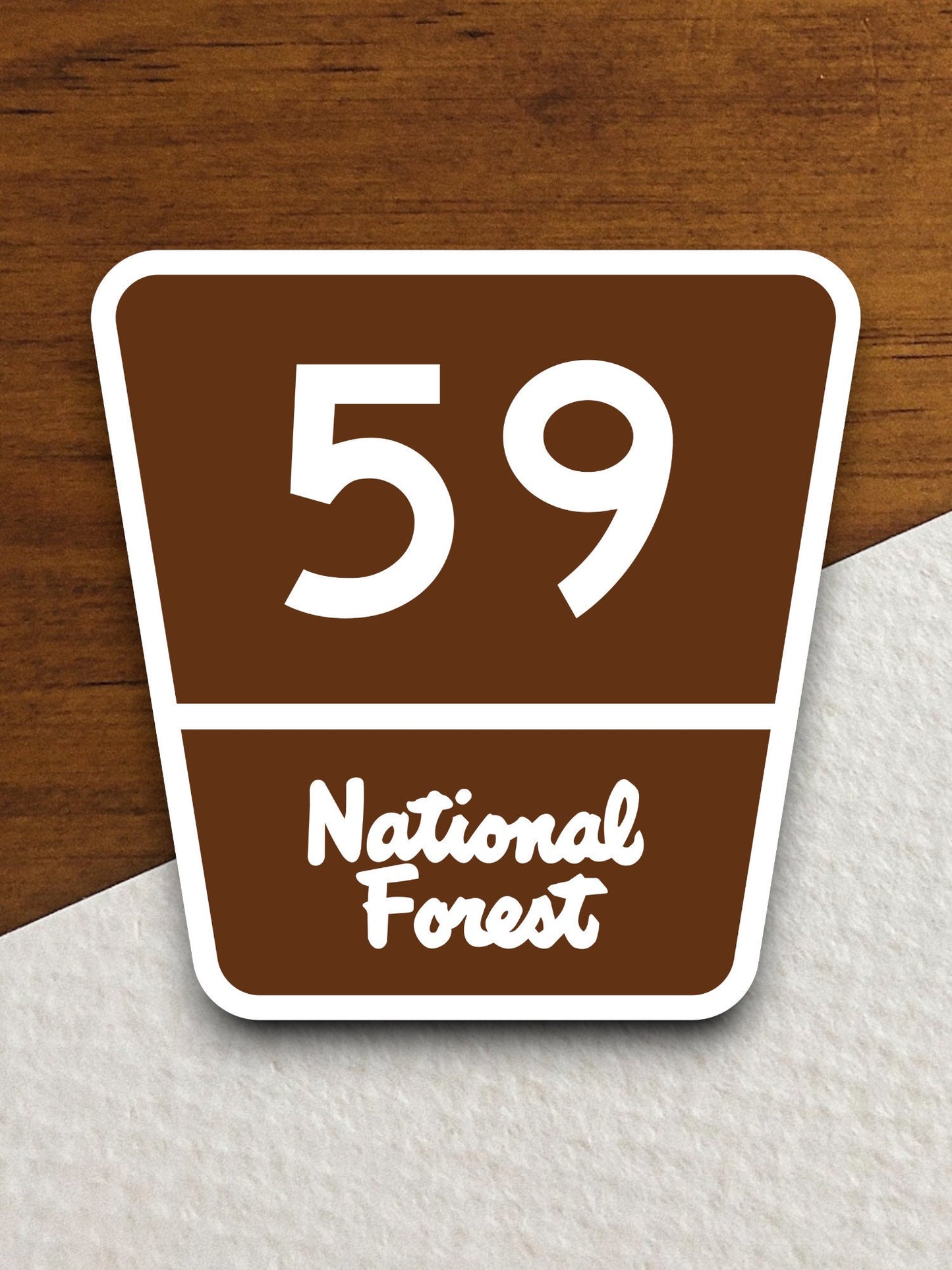 National Forest Highway route 59 road sign sticker, road trip sticker, highway sign, room decor, travel sticker