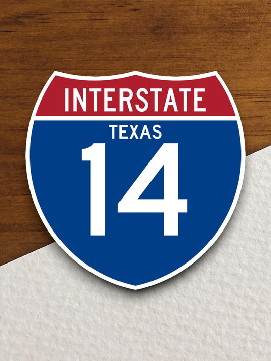 Interstate texas route  14 sticker, Texas sticker, Interstate Highway Sign Expressway Stickers, Highway Sign Road Trip Sticker, Room Décor