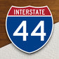 Interstate route  44 sticker, Interstate Highway Sign Expressway Stickers, Highway Sign Road Trip Sticker, Room Décor