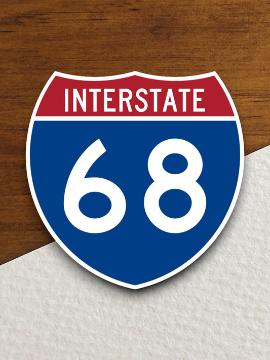 Interstate route  68 sticker, Interstate Highway Sign Expressway Stickers, Highway Sign Road Trip Sticker, Room Décor