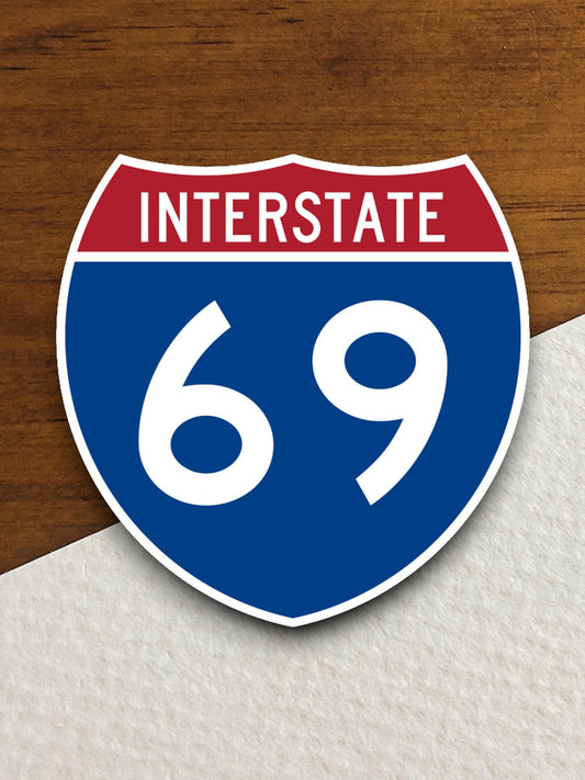 Interstate route  69 sticker, Interstate Highway Sign Expressway Stickers, Highway Sign Road Trip Sticker, Room Décor