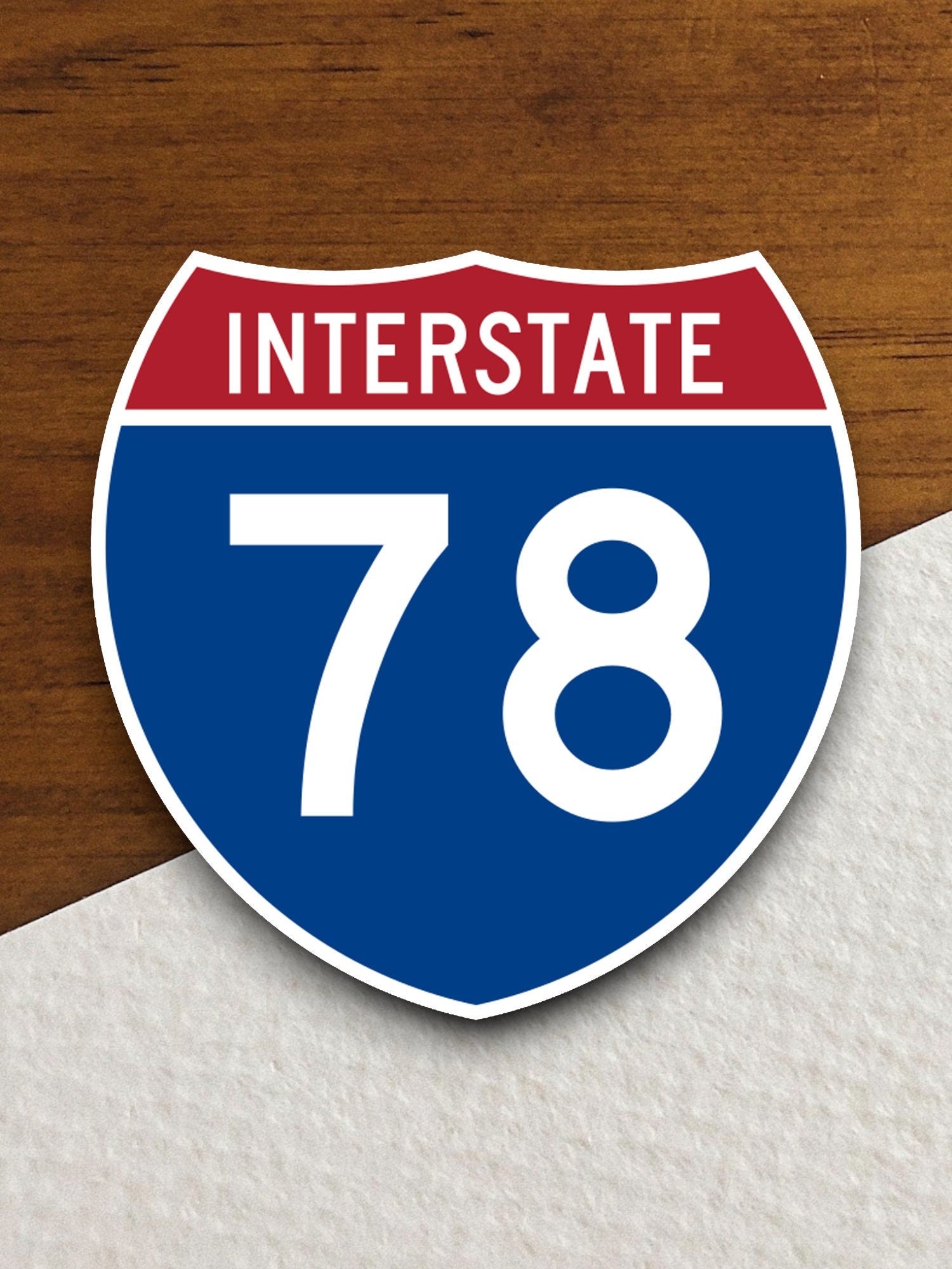 Interstate route  78 sticker, Interstate Highway Sign Expressway Stickers, Highway Sign Road Trip Sticker, Room Décor