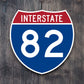 Interstate route  82 sticker, Interstate Highway Sign Expressway Stickers, Highway Sign Road Trip Sticker, Room Décor