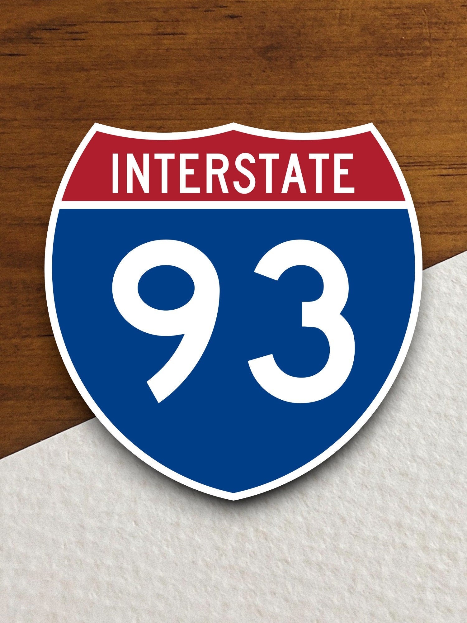 Interstate route  93 sticker, Interstate Highway Sign Expressway Stickers, Highway Sign Road Trip Sticker, Room Décor