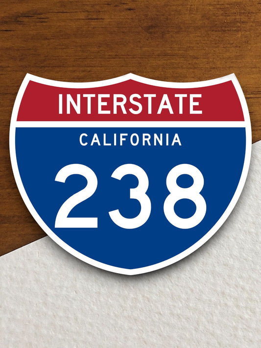 Interstate route  238 california sticker, California sticker, Interstate Highway Sign Expressway Stickers, Highway Sign Road Trip Sticker