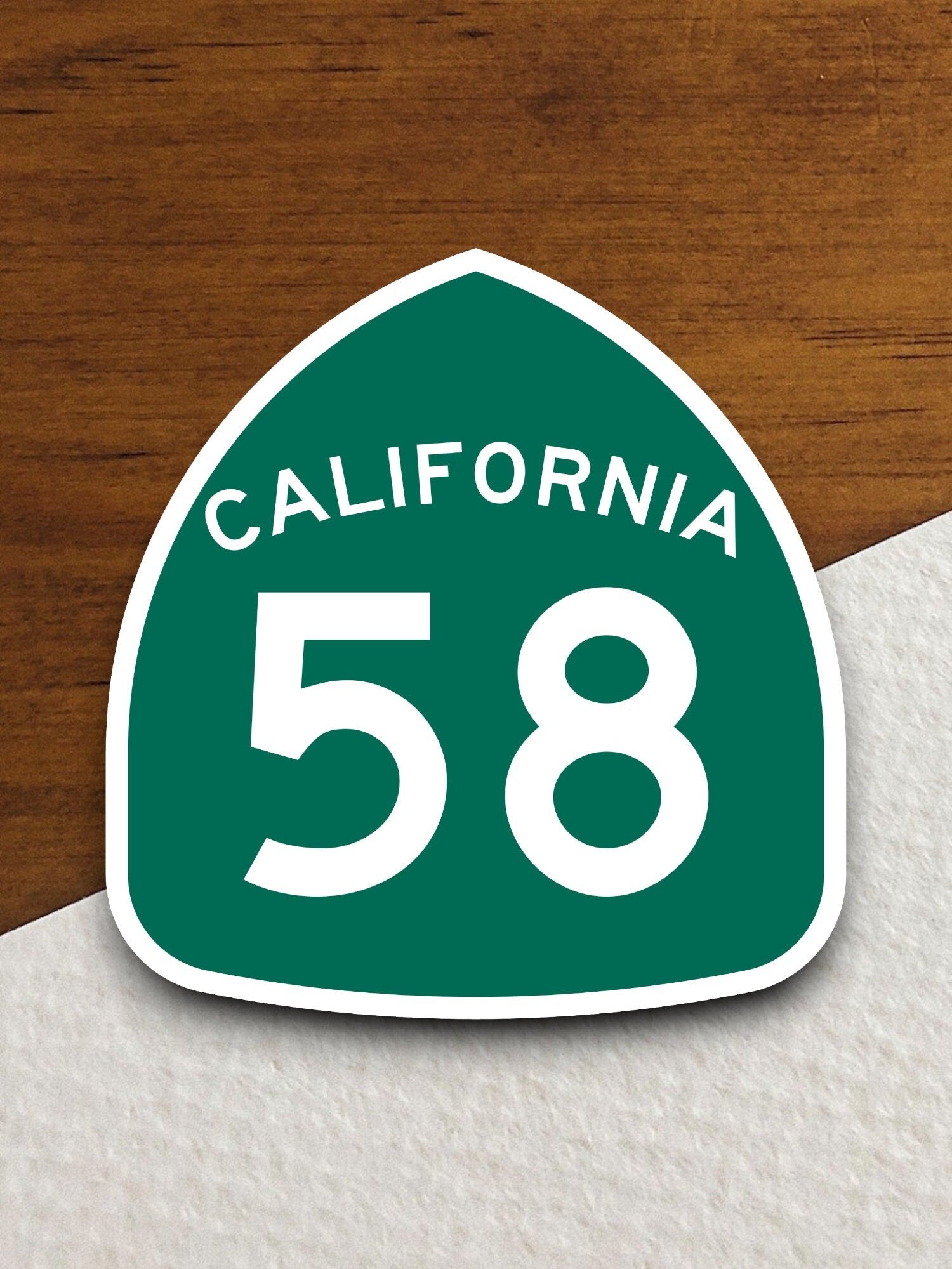 California state route 58 road sign sticker, road trip sticker, highway sign, room decor, travel sticker