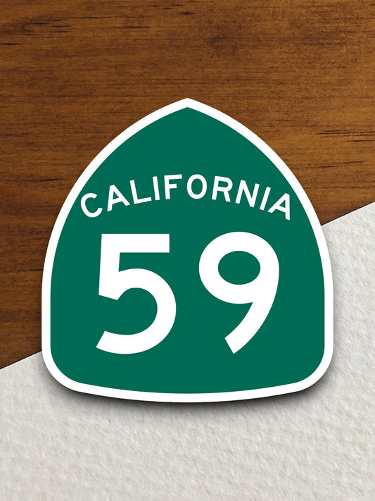 California state route 59 road sign sticker, road trip sticker, highway sign, room decor, travel sticker