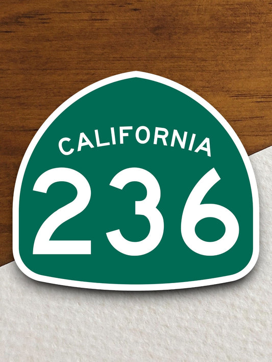 California state route 236 road sign sticker, road trip sticker, highway sign, room decor, travel sticker