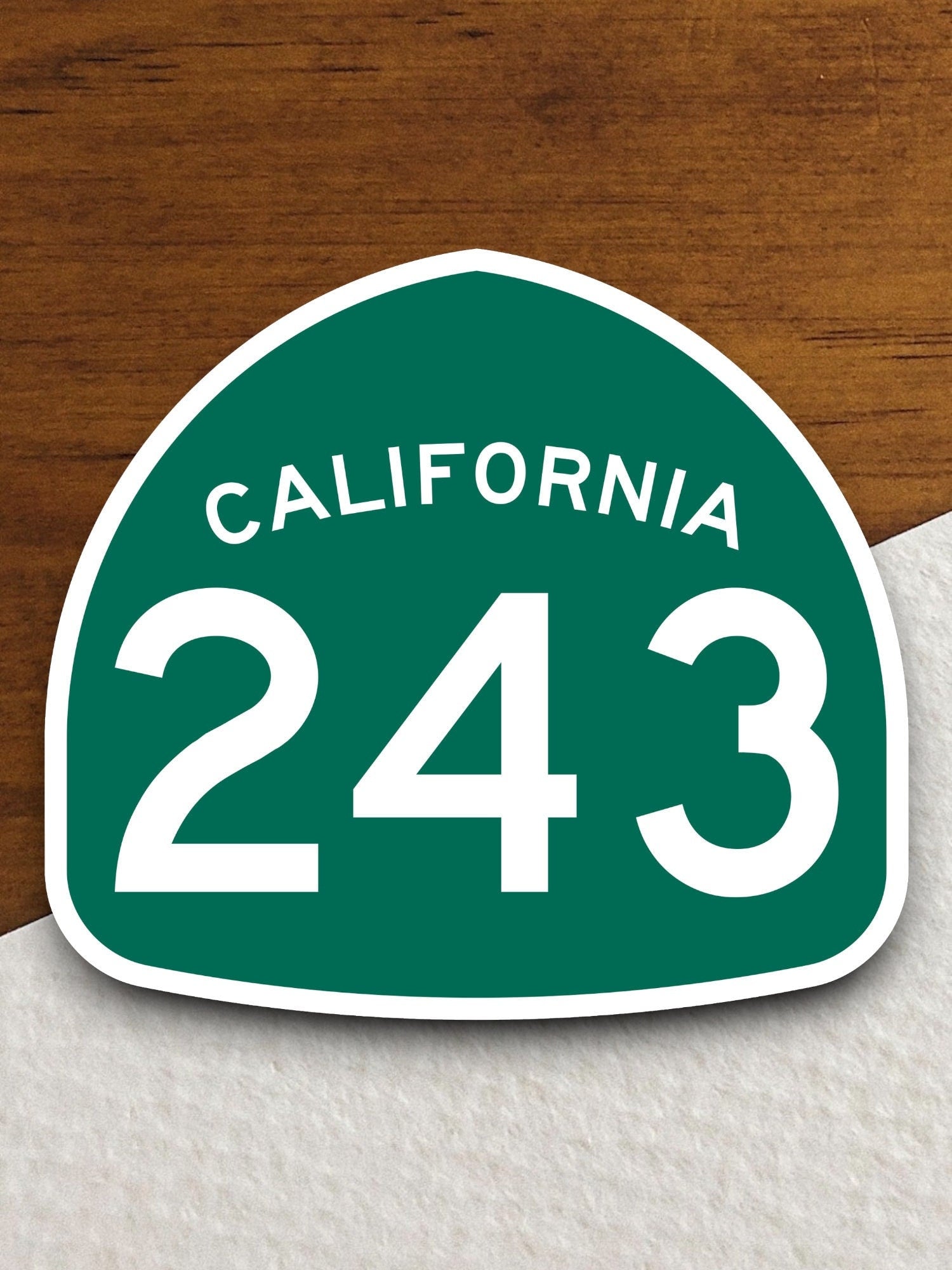 California state route 243 road sign sticker, road trip sticker, highway sign, room decor, travel sticker