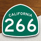 California state route 266 road sign sticker, road trip sticker, highway sign, room decor, travel sticker