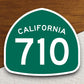 California state route 710 road sign sticker, road trip sticker, highway sign, room decor, travel sticker