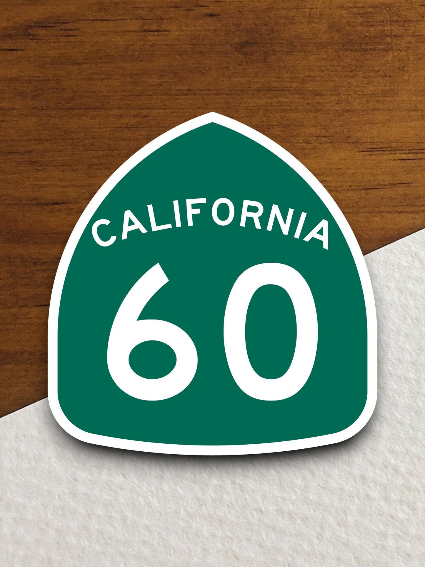 California state route 60 road sign sticker, road trip sticker, highway sign, room decor, travel sticker