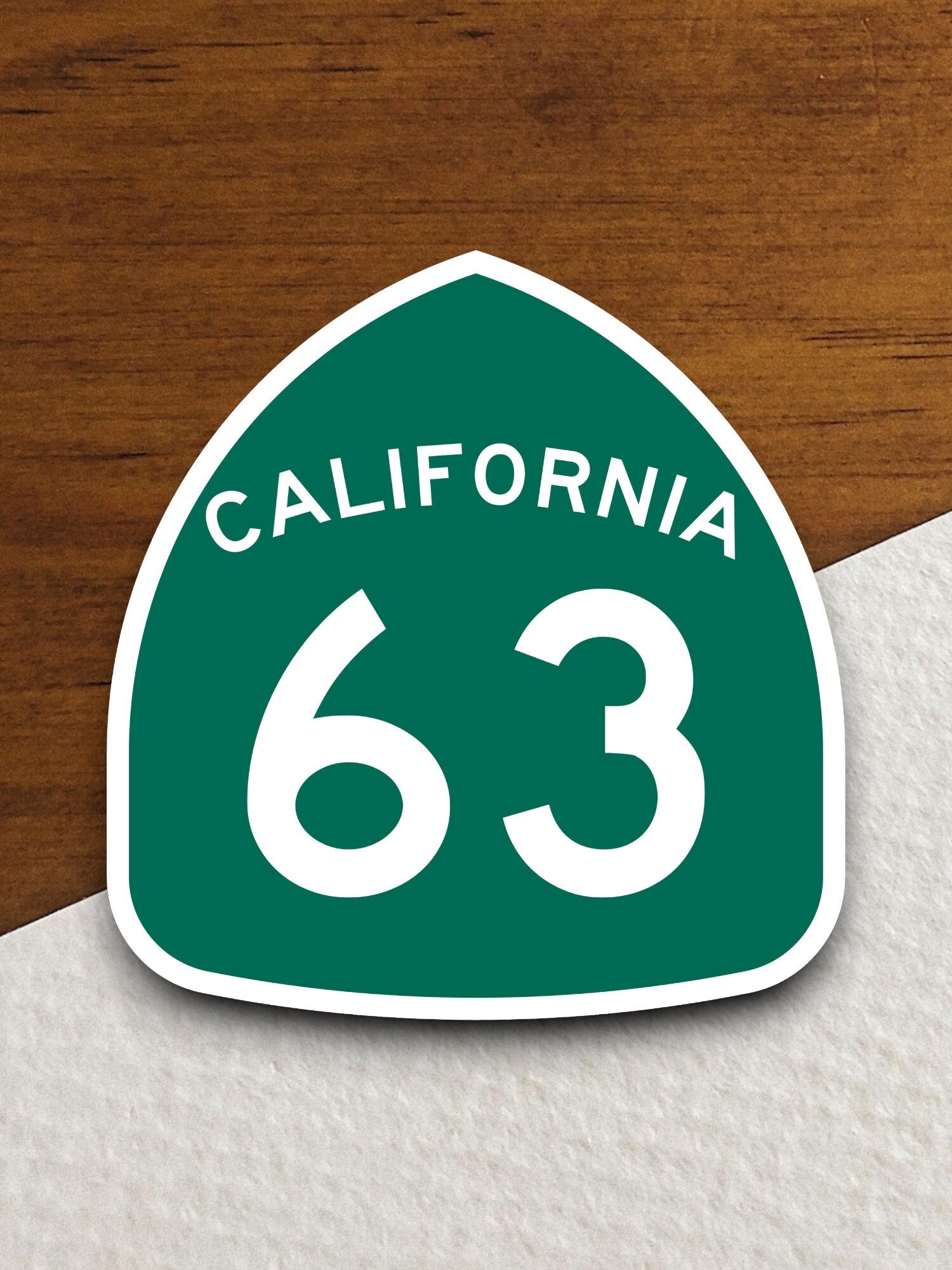 California state route 63 road sign sticker, road trip sticker, highway sign, room decor, travel sticker