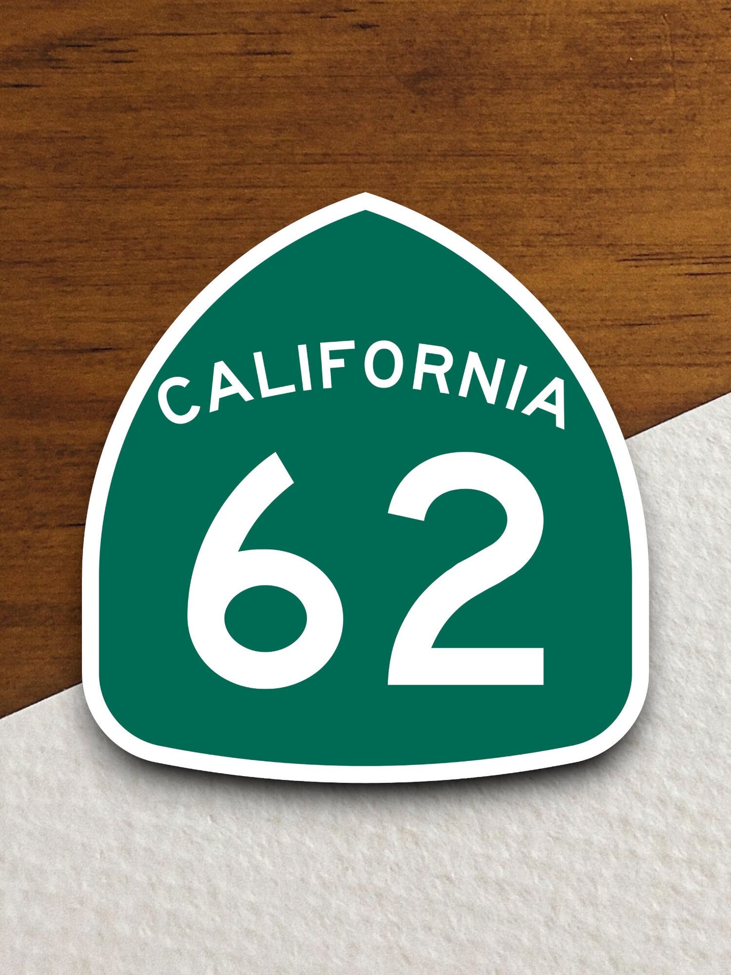 California state route 62 road sign sticker, road trip sticker, highway sign, room decor, travel sticker