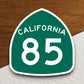 California state route 85 road sign sticker, road trip sticker, highway sign, room decor, travel sticker