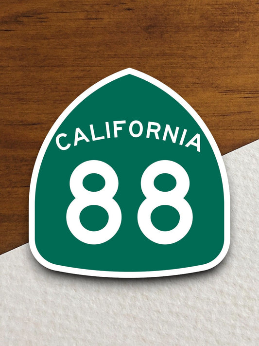 California state route 88 road sign sticker, road trip sticker, highway sign, room decor, travel sticker